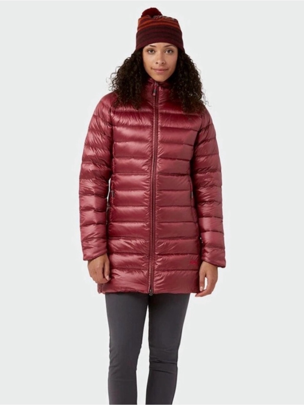 Stio Women's Long Puffer Coat - Wine Red